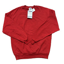 Vintage Jerzees Sweatshirt Adult L New Blank Plain Deadstock Made in USA Red