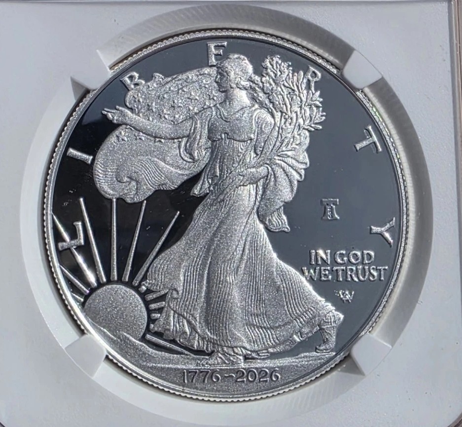 🔔 2026 W SiIver Eagle Proof $1 250th Liberty Bell Privy First Strike