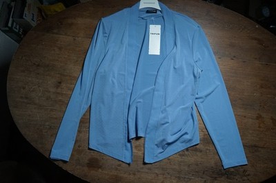 Taifun Bluse Jacke neu Frau blau 42 XXL Polyester Elasthan Etikett langarm