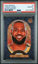 2024 PANINI MOSAIC MICRO MOSAIC #2 LEBRON JAMES PSA 10