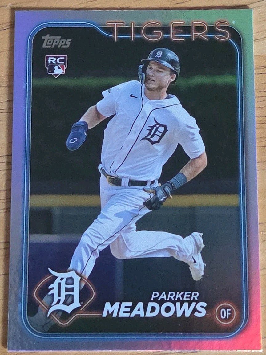 2024 Topps #516 Rainbow Foil Parker Meadows RC Rookie Card Detroit Tigers