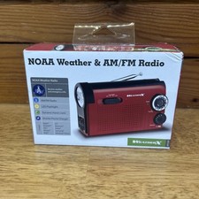 WeatherX WR182R Weatherband AM/FM Radio LED Flashlight Hand Crank New Sealed