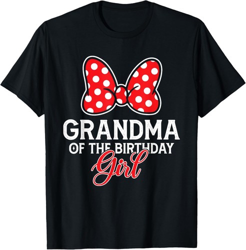 Grandma Of The Birthday Girl Cute Pink Bow Family Matching T-Shirt Hoodie