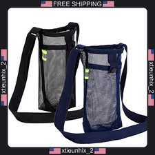 Water Bottle Carrier Nylon with Adjustable Shoulder Strap for Hiking, Travel