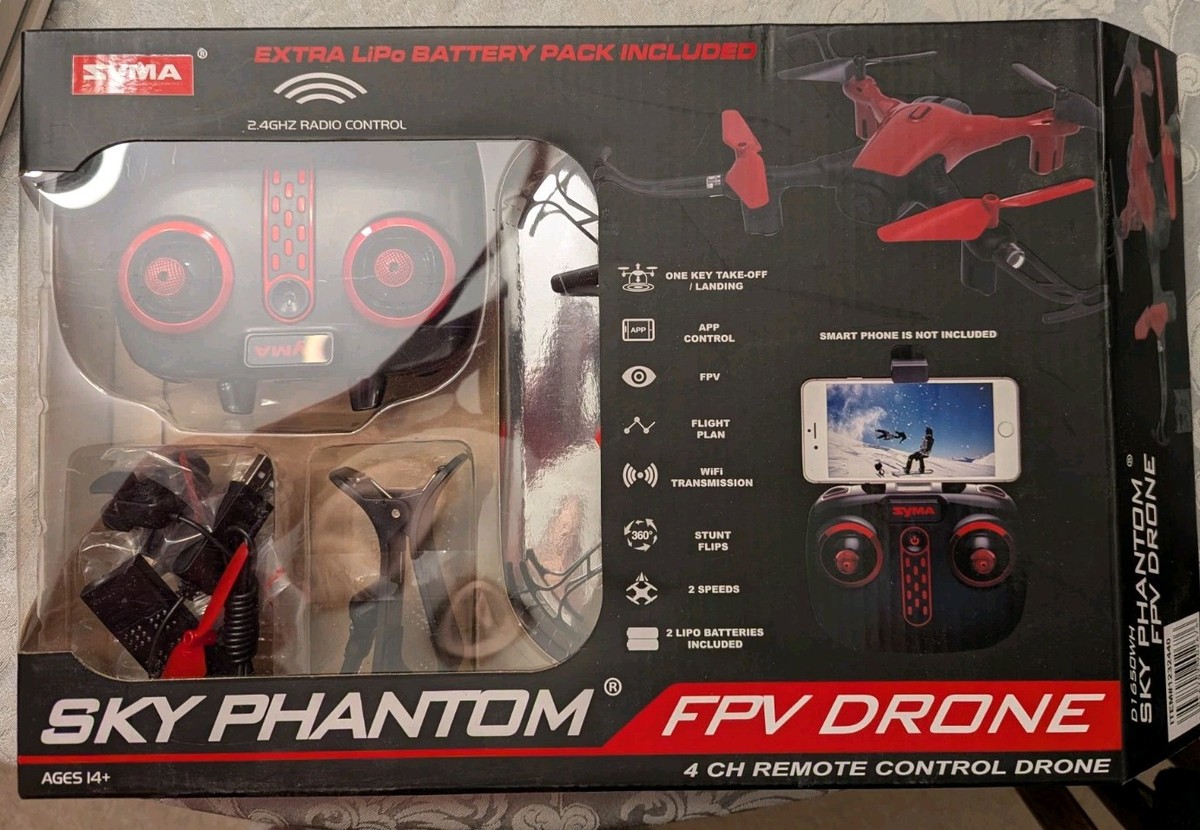 Buy Syma Sky Phantom FPV Drone D1650wh Speeds App CH Remote