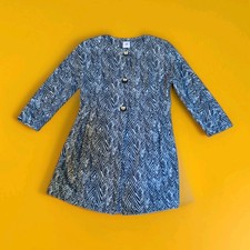 Cabi Small Zig Zag Ponte Knit 3/4 Sleeve Jacket Chevron Pockets Lightweight