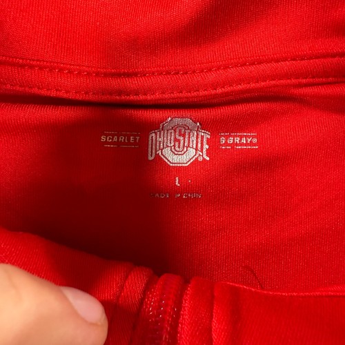 Ohio State Buckeyes Quarter Zip Pullover Mens Large Red Golf Stretch OSU Bucks - Picture 4 of 9