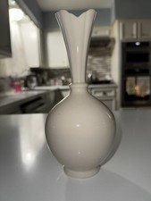Vintage Lenox Bud Vase Ivory Cream Porcelain Bulbous Vase 8” Made In USA