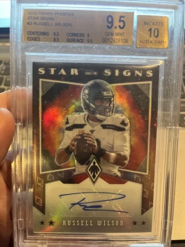 2020 Panini Phoenix Star Signs Russell Wilson Auto BGS 9.5 GEM MINT