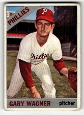 1966 Topps Gary Wagner #151 Philadelphia Phillies ROOKIE FILLER CARD. rookie card picture