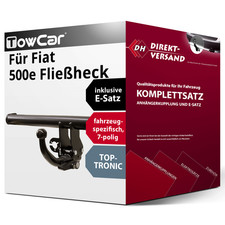 Anhängerkupplung abnehmbar + E-Satz 7pol spezifisch für Fiat 500e Fließheck 20-