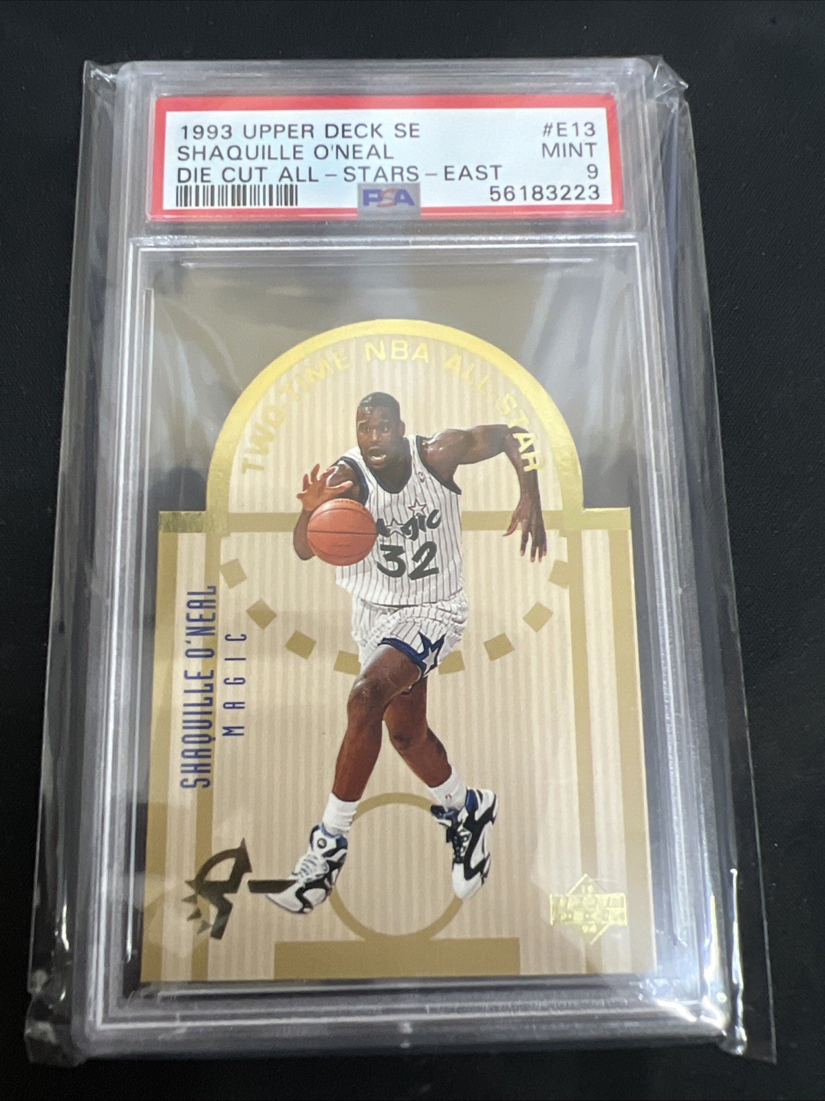 1993 SHAQUILLE ONEAL UPPER DECK SE #E13 DIE CUT ALL STARS EAST PSA 9