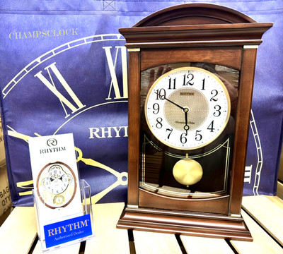 RHYTHM CRJ758UR06 WSM McKinley Traditional Wood Mantel / Table / Wall Clock NEW