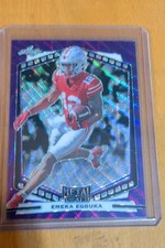 2022 Leaf Draft - Metal Emeka Egbuka #B-EE1 Purple Wave (RC)