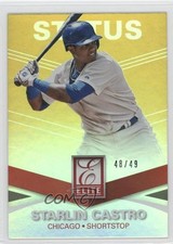 2015 Panini Elite Status Gold 48/49 Starlin Castro #107 0c6