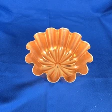 Jelly Cake Mold Copper tone Aluminum 3-1/2 Cup Fluted Scallop Wall hanging.