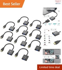 HDMI to VGA Adapter 10 Pack Gold Plated Male to Female for Computer Projector