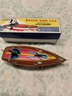 SCHYLLING  COLLECTORS SERIES FELIX THE CAT WIND UP  TIN TOY SPEEDBOAT