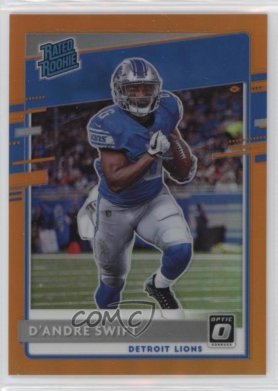2020 Panini Donruss Optic Rated Rookies Orange Prizm 140/199 D'Andre Swift 01dg