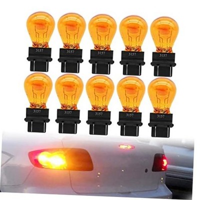 KEVWR 10 Pieces 3157 Light Bulb, 3157 Miniature Bulb Mini Bulb, Amber