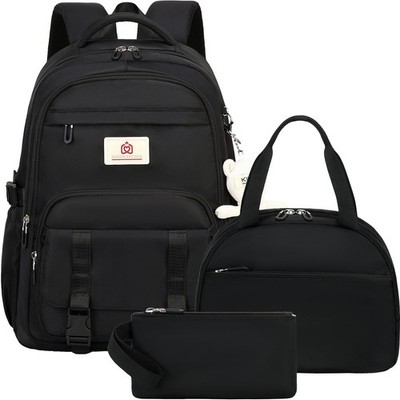 School Backpack for Teens Girls Women 3 PCS Kids Bookbag Set with Lunch Box C...