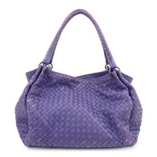 BOTTEGA VENETA Intrecciato Nappa Leather Tote Bag Purple 222322 Auth Used F/S