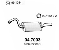 Asso EndschalldäMpfer FüR Audi 80 B3 Coupe B4