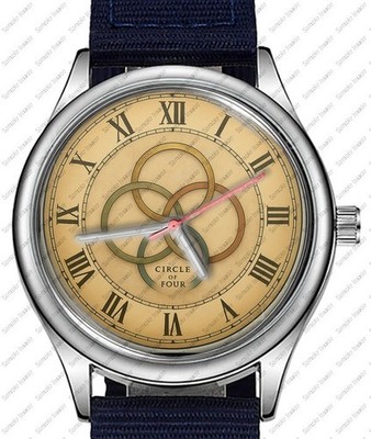 Circle Of Four Interlocking Rings Roman Dial 38mm Ladies Wrist Watch