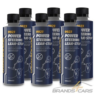 6x 250 ml MANNOL POWER STEERING LEAK-STOP ADDITIV ÖL VERLUST STOP DICHTUNG 