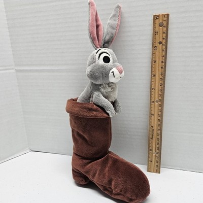 Disney Store Sleeping Beauty BUNNY IN PRINCES BOOT Rabbit Plush Stuffed Animal