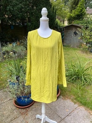 Kleid aus Crinklestoff Limegrün in Gr.L von H&M Neu