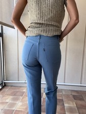 Vintage Levi s for Gals Sta-Prest Big E Blue Pants 1960 1970 Size 24