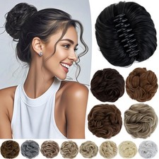 6in Fluffy Claw on Ponytail Clip in Pony Tail Hair Extensions Messy Ponytail Bun