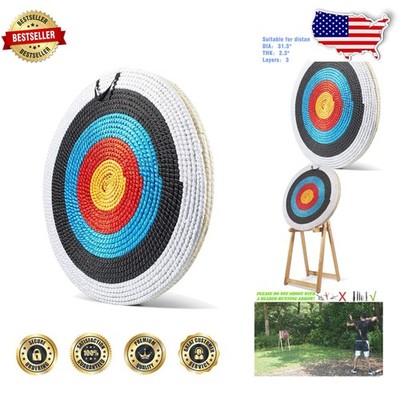 Durable 20'' Archery Target - Natural Straw, Perfect for Recurve & Compound Bows