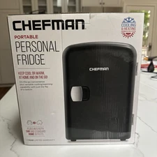 Chefman Portable Personal Mini Fridge Cool Warm (Car /Home) - 4 LTS Opened/new