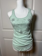 Harley-Davidson Women's Mint Green Studded Tank Top Shirt Size M