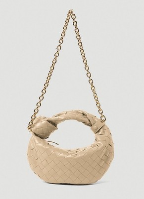 Bottega Veneta Woven Chain Top Handle Bag Gold Hardware Dust Bag