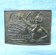 Coca Cola Promo Belt Buckle Topless Refreshing Delicious Atlanta GA Vtg .PCB455