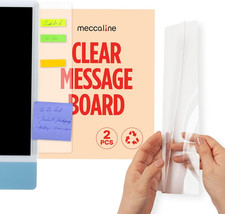 Monitor Memo Board 2Pcs - Flexible Clear PET Computer Screen Sticky Note Holder