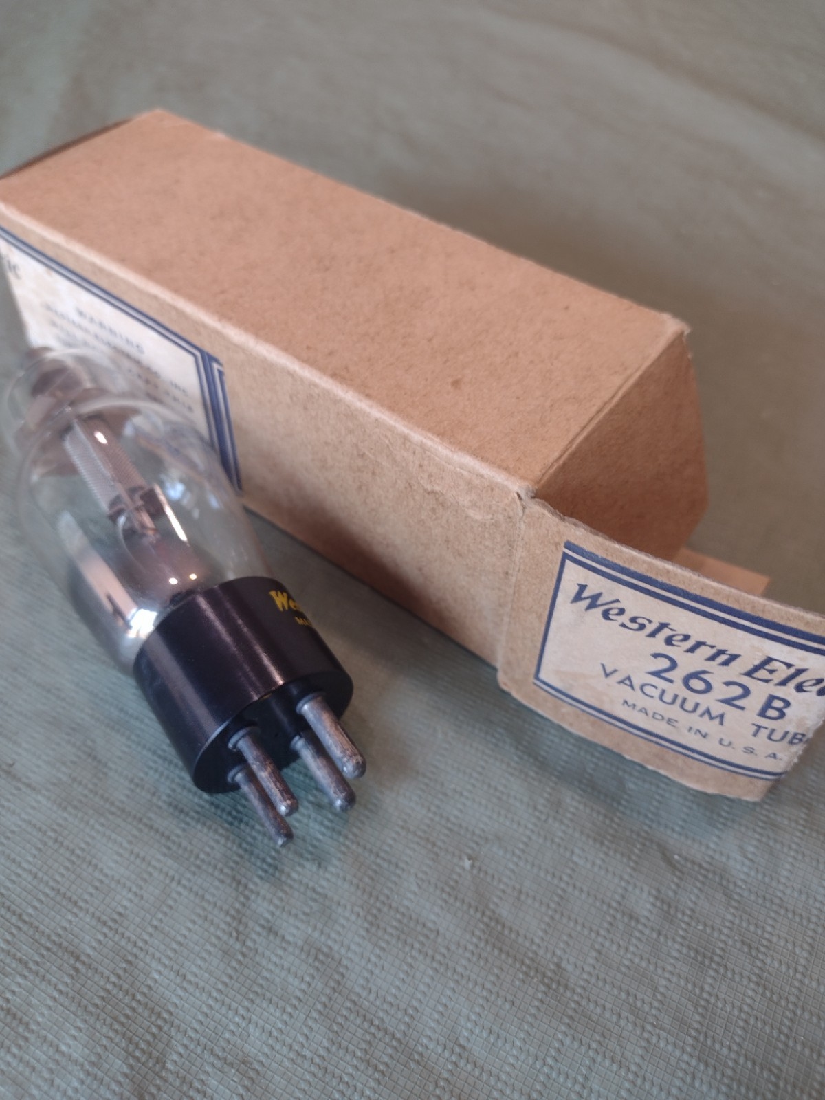 262B WESTERN ELECTRIC Fine Mesh Plate HiFi Radio Amp Vacuum Tube Code 739 NOS