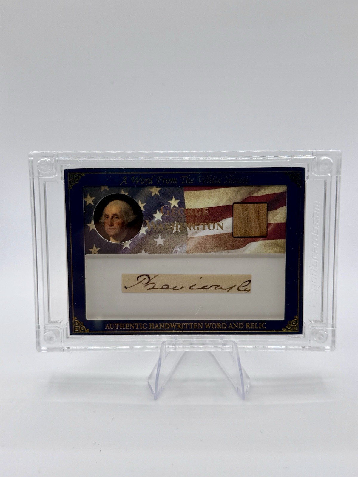 A Word From Potus George Washington Authentic Hand Written Word & Relic ...