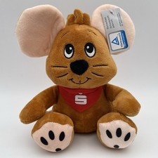 Sparkasse Plüschtier Maus sitzend ca. 20 cm Kuscheltier Stofftier mit Halstuch