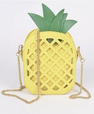 Pineapple Crossbody Purse Summer Yellow Shoulder Bag Aloha Fruit Fun New