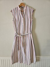 Loft Outlet Small Cotton Striped Shirt Dress