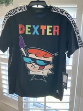 Vintage Dexter's Laboratory T-Shirt Cartoon Network -Rare-Embroidered-Brand New-