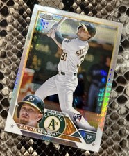 2023 Topps Chrome Cal Stevenson RC Rookie Prism Refractor #199 Oakland Athletics