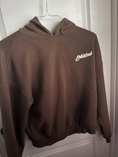 Edikted Sports Brown Fleece Pullover Hoodie Logo Women's Size S