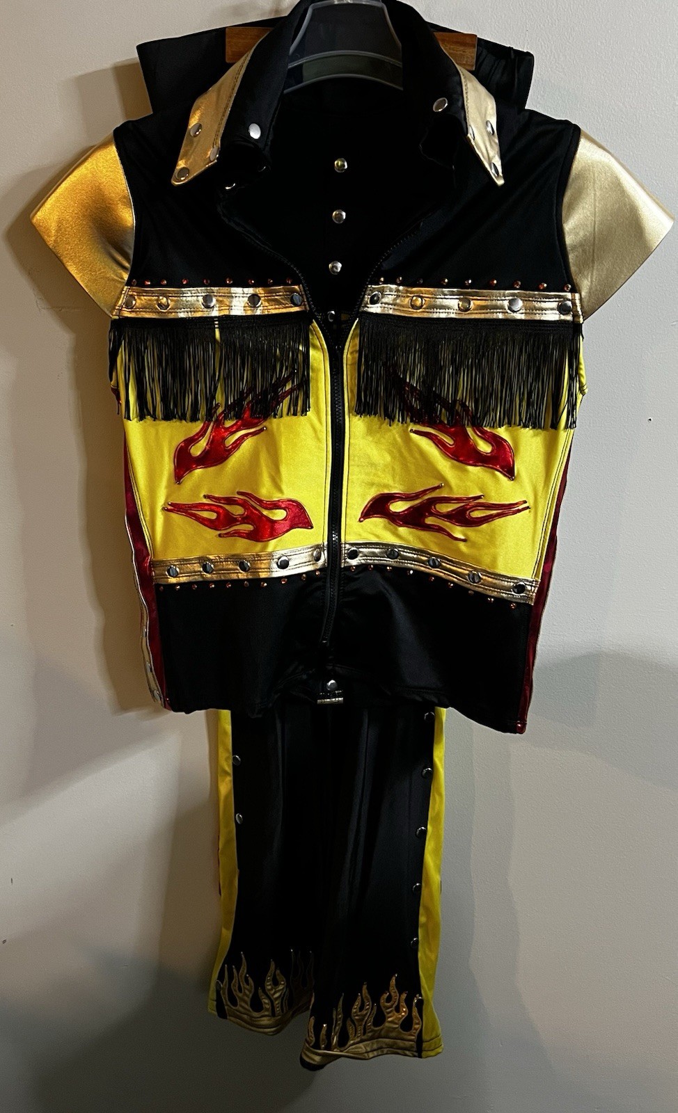 Traje de escenario personalizado - Rock, discoteca, funk o lucha libre conjunto de 2 piezas. Talla Hombre’s L