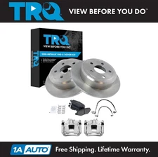 TRQ Rear Brake Pad & Rotor Kit Semi-Metallic For 2007-2013 Jeep Wrangler