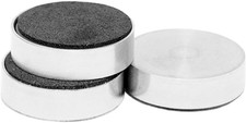 12 Brushed Steel round Fridge Magnets. Button Shaped Silver Magnets Perfor